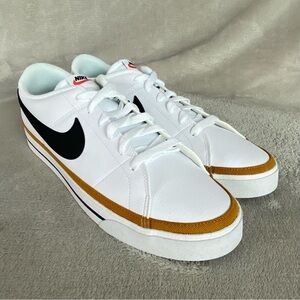 Nike Court Legacy Men's Sneaker Size 13 White Black Desert Ochre NEW